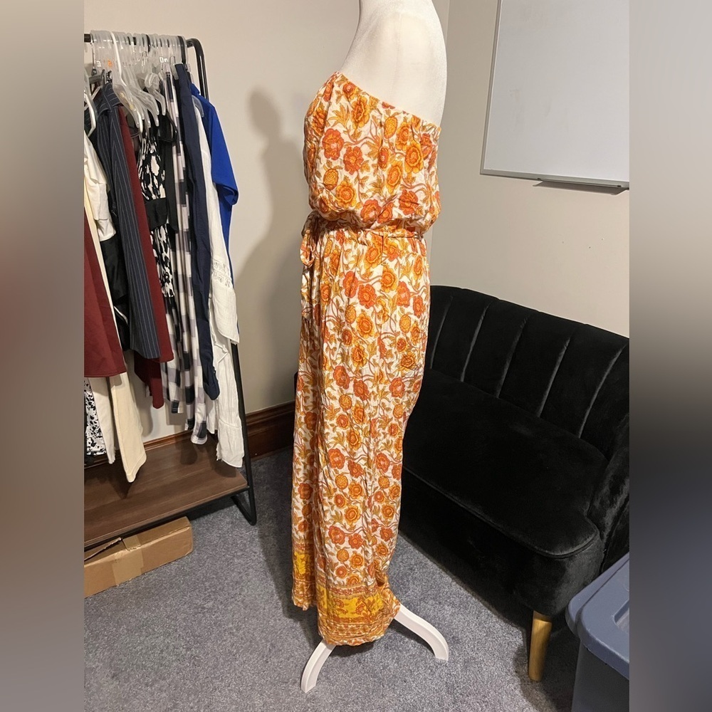 Floral Strapless Jumpsuit - Picture 3 of 4